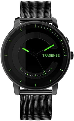 Hybrid SmartWatch, Quartz Watch with Notification Reminder Vibration and Activity Tracker Stainless Steel strap (Milanese)