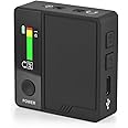 summina Voice Changer Built-in Mic Device with 11 Sound Effects Color Screen Display Live Broadcast Handheld Clip-On Microphone Sound Effects Machine for Phone Laptops Computer Games