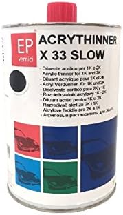 Diluent Acrylic Slow for Acrylic Nail Polishes viernici Transparent and Funds 1 K and 2 K Bodywork