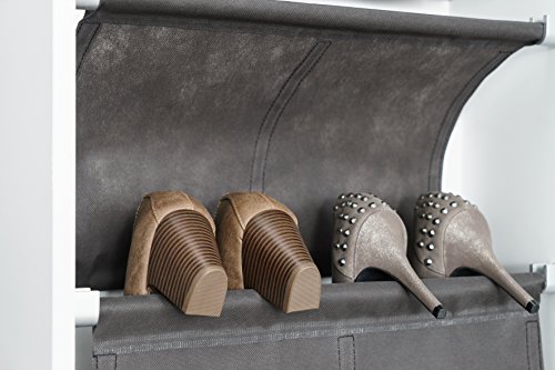 Intertrade Zora, Schuhschrank, Holzdekor, weiß, 50 x 20 x 180 cm - 2