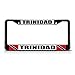 Produktbild Trinidad Fahne Land schwarz Heavy Duty Metall Kennzeichenrahmen perfekt für Männer Frauen Auto Garadge Dekor