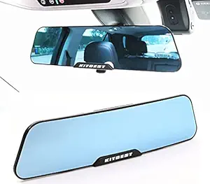 Kitbest Mirror Anti Glare Rearview Mirror Interior Clip on Panoramic Cars Convex Wide Angle to Reduce Blind Spot