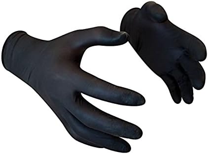 Small BLACK Nitrile Powder Free Gloves (1 Box of 100 Gloves)