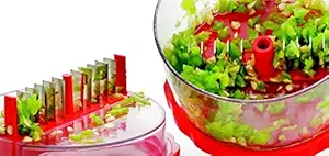 RP MALL Plastic Stainless Steel Coinfinitve Garlic, Chilli and Dryfruits Multi Crusher Chopper