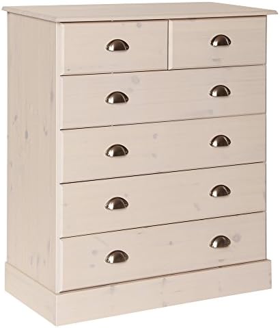Tipco 4+2 Drawer Chest - Available in Pine/Dark and Pine/White (Pine/White)