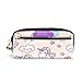 Produktbild isaoa großes Fassungsvermögen Bleistift Fall und PU Leder Pen Tasche Einhorn Muster, doppelseitig Make-up Tasche für Mädchen und Jungen