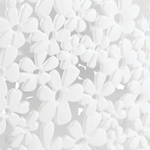 InterDesign 59536EU Blumz Abfalleimer Mülleimer für Bad, Küche, Büro – weiß, Plastik, weiß, 18,29 x 29,98 x 25,65 cm - 3