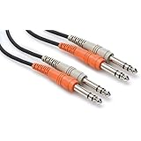 Hosa CSS-204 Dual 1/4" TRS to Dual 1/4" TRS Stereo Interconnect Cable, 4 Meters
