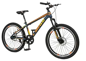 Geekay Bravo Single Speed Mountain Bicycle | Single Gear Adults MTB Bike | Unisex City Bike Above 15 Year Age | Available 24, 26, 27.5 inch Mountain Cycles