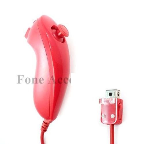 Preisvergleich Produktbild AMGGLOBAL® NUNCHUCK CONTROLLER REMOTE FOR NINTENDO Wii NINTENDO Wii U (Red)