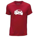 Medium fit Stuff4 Herren/Mittel (M)/Rot/Rundhals T-Shirt/Schablone Auto-Kunst / Z4 M E86