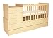 Polini Kids Simple Cot Bed with Drawer Unit, Number 1000, Natural