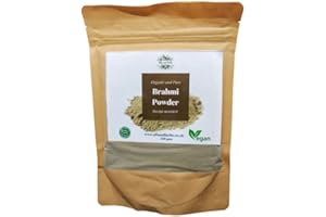 OILS AND HERBS UK Clean Organic Brahmi Powder - Bacopa Monnieri - Pure and Natural (100g)