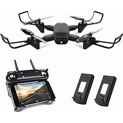 Kyerivs Faltbare Drohne mit Kamera Live Übertragung, FPV WiFi Quadcopter mit Doppelten 720P HD Kameras + Ersatzbatterie - Höhe halten, eine Taste Start / Landung, 360 ° Flip, APP Steuerung SG700