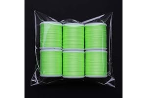 Tigofly 6 colors 150D denier Luminous Fly Tying Floss Thread glow in the dark 40 yards Polyester Filament Yarn Line Materials (Green)