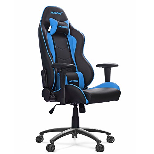 AK Racing Nitro Gaming Chair, Faux Leather, Black/Blue