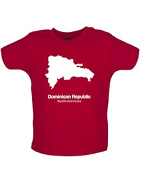 Dominican Republic / Dominikanischen Republik Silhouette - Baby T-Shirt - Rot - 12 bis 18 Monate