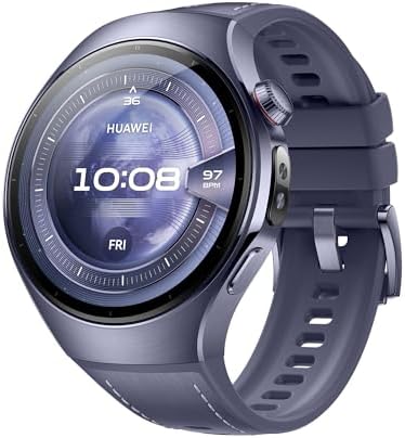 HUAWEI WATCH 5, 46mm Smartwatches, Tecnologia Multi-sensing X-TAP, SpO2 dal Polpastrello, Health Glance, eSIM, con App ECG, HRV, 30 mesi di Garanzia, Android e iOS, Viola