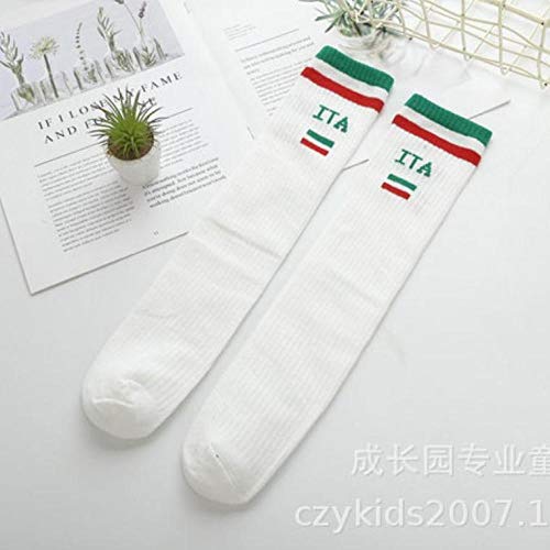 Preisvergleich Produktbild WADUANRUN Herren Stutzenstrumpf / Wettkampftraining Socken weiße Kinder über Knie Fußballsocken ITA