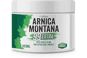 ITRARE Arnica Montana Extra 99 XXL (500ml) Super Arnica per Cavalli uso Umano - Made in Italy - Pomata Arnica Montana con Artiglio del Diavolo - Muscolare Arnica Gel Forte