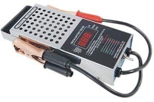 KATSU TOOLS KATSU Battery Tester, 12V 100Amp Portable Car Van Auto Battery Load Drop and Charging System Tester Analyzer Checker Tool, Stainless Steel 452110