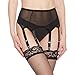 Produktbild Slocyclub Mesh Strapsgürtel für Strümpfe/Dessous mit 6 verstellbaren Metallclips Hosenträgern(Schwarz,M)