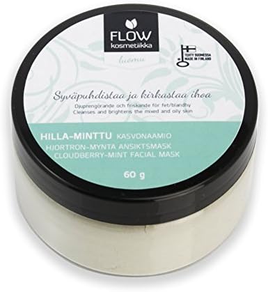 Flow Cosmetics Deep pore cleansing mud mask | With vitamin-C rich arctic Cloudberry | Facial Powder Mask | For oily and pimple prone skin | Preservative Free And All Natural facial mask
