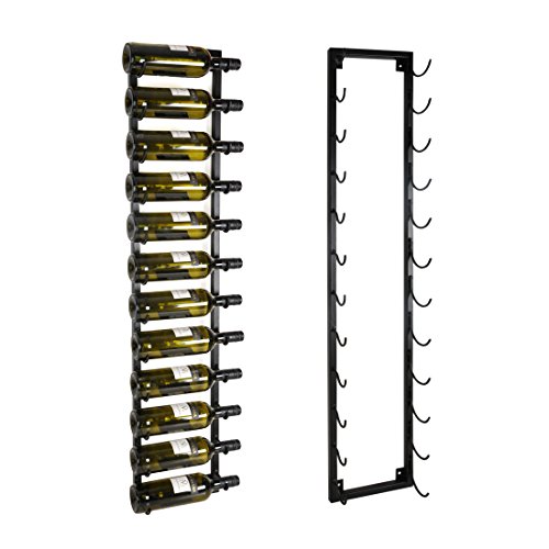 Weinregal / Flaschenregal / Wandregal HANG UP aus Metall, schwarz, pulverbeschichtet, für 12 Flaschen – H 120 x B 23 x T 10 cm - 2