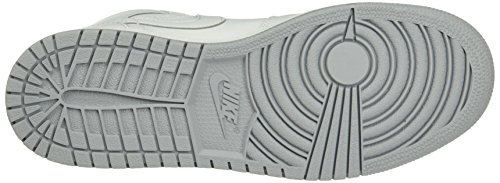 Nike Air Jordan 1 Mid BG, Zapatillas de Deporte para Niños, Blanco/Gris White-Wolf Grey, 36 1/2 EU - Nike