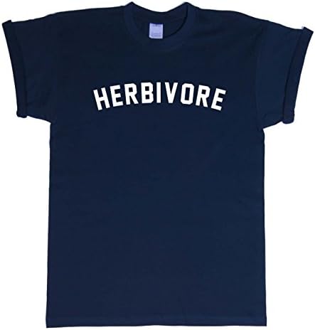 Herbivore - Funny Slogan Hipster - Mens T Shirt - Navy Medium