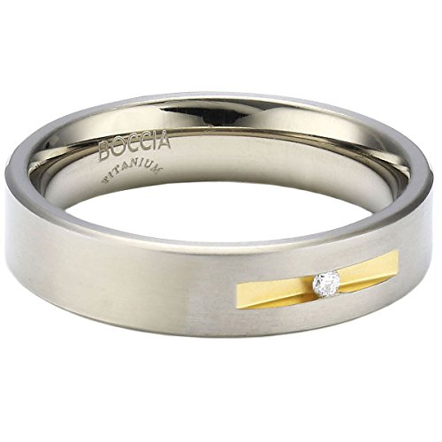 Boccia Damen-Ring Titan Bicolor 1 Brilliant 0,03 ct Gr.62 0101-0862