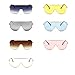 Price comparison product image Clearance Sale!OverDose Ins Hot Women Gradient Color Sunglasses Oversize Clear Goggle Eyewear(#5)
