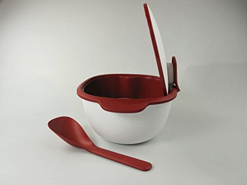 TUPPERWARE Thermo-Duo 3,25 L rot weiß + Servierlöffel Warmie Tups Iso-Duo 14867 - 2