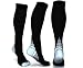 Produktbild Kompression Socken für Männer & Frauen, Acelec BEST Graduated Athletic Fit für Laufen, Krankenschwestern, Shin Schienen, Flug Reisen & Mutterschaft Schwangerschaft. Boost Ausdauer, Zirkulation & Recovery (1 Paar) (Schwarz & Grau S/M(Frauen 4-6.5 / Männer 4-8) PAAR)