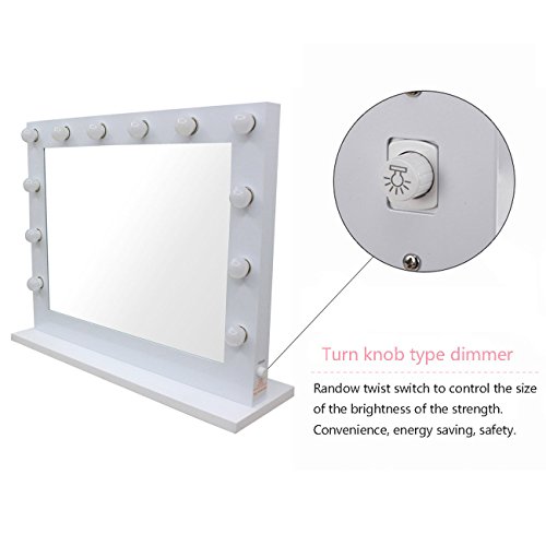 Chende Hollywood Kosmetikspiegel mit Beleuchtung Weisse freie Dimmer 14 LED-Lampen - 3