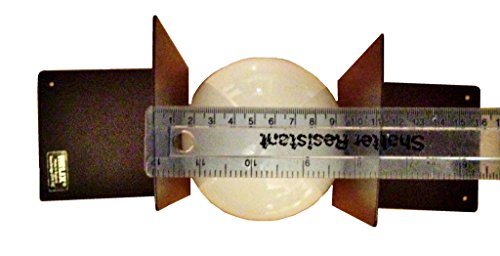 12.5cm Durchmesser Weiß Glas Anhänger Globe Lampenschirme. Umfang: 39 cm, Leuchte-Loch: 3.1cm, Großes Loch: 9cm (Kugel, Kreis, Kugel, Licht, Ersatz) - 5