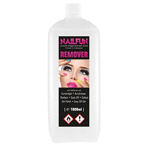 1 Liter REMOVER für Gellack, Shellack, Soak-Off, Gel-Polish, Easy-Off-Gel, Acrylmasse und Tips, 1x 1 Liter = 1000ml