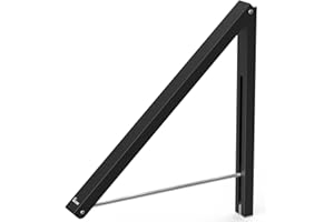 Anjuer Appendiabiti a parete Pieghevole, Appendiabiti Salvaspazio per Camera da letto, Magazzino, nero