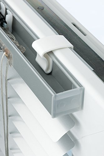DESWIN Jalousien – Klemm-Jalousie – 90 x 150 cm SILBERGRAU – Aluminium – (mit Klemmhaltern, Magnete, Halter zum Schrauben) - 5