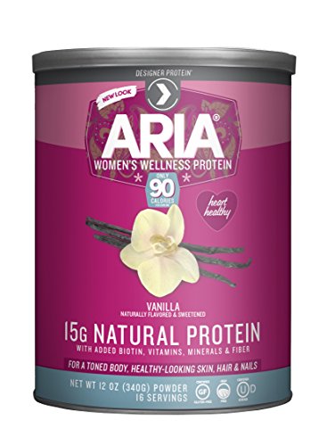 Designer Protein Aria, Natural Women’s Wellness Protein, Vanilla 12 Ounce