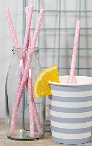 Partyset Geschirr 61 Teile – Teller, Becher, Trinkhalme, Eisbecher mit Sternen und Punkten - 5