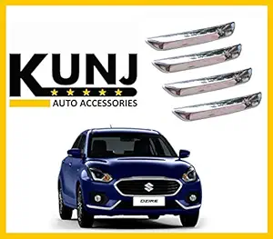 Kunj Autotech Full Chrome Bumper Protector Guard for Maruti Suzuki Swift Dzire 2017 (4 Pieces)