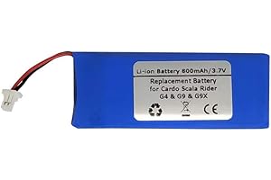 STARNOVO Batterie de rechange 3,7 V 800 mAh pour casques Bluetooth Cardo Scala Rider G4 G9 G9X