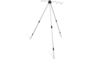 Lineaeffe Tripode da Pesca surfcasting reggicanne Bastone Porta canne treppiede (3 sezioni)