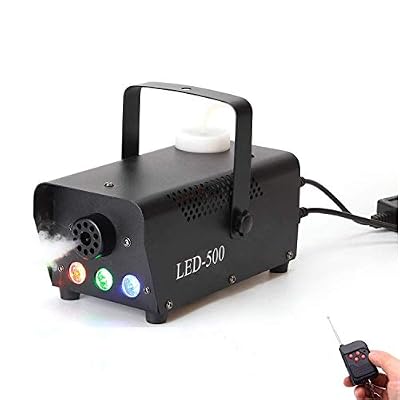 Uzone 500W Machine à fumée avec LED Télécommande sans fil pour Halloween Anniversaire Mariage Théâtre Party Disco Club Dj