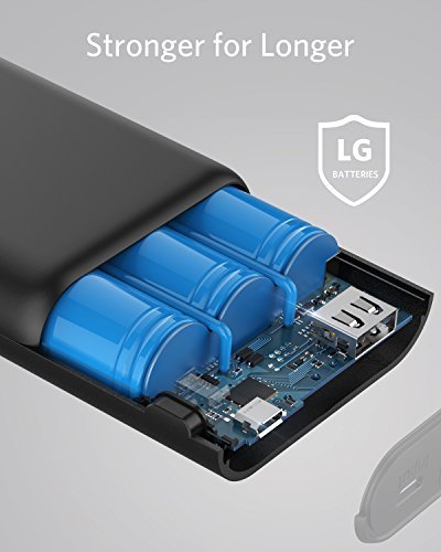 Anker PowerCore 10000 mAh - Bater  a externa Power Bank  Cargador port  til  extra compacto  Negro