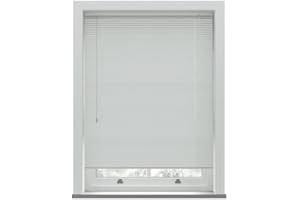 NEW EDGE BLINDS White PVC Venetian Blind 152cm Drop (25mm Slats) 125cm Wide