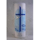 Konfirmationskerze K-04 in vers. Farben inkl. Namen und Datum - auch zur Kommunion