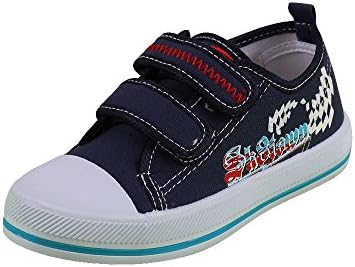 Boys Shoes Canvas Trainers Casual Toddler Kids UK Size 8, 9, 10, 11, 11.5. Free posting &amp; return. Love It or Return It. (UK 10 (EUR 28) - Insole length 18.6 cm, Navy - Zigzag)