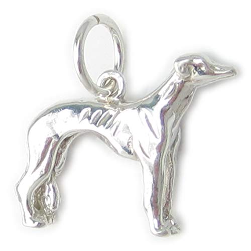 Colgante con forma de galgo Maldon Jewellery EC353 fabricado con plata de ley 925